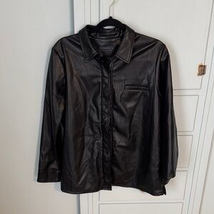 Bagatelle Black Faux Leather Shirt